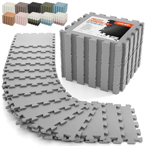 Image of AIRHOP 18 PCS Gym Floor Mat, EVA Foam Puzzle Gym Mat, High-Density Interlocking Foam Floor Tiles for Home Gym, Play Workout Garage Kitchen Flooring 12.6 inchx12.6 inchx0.4 inch
