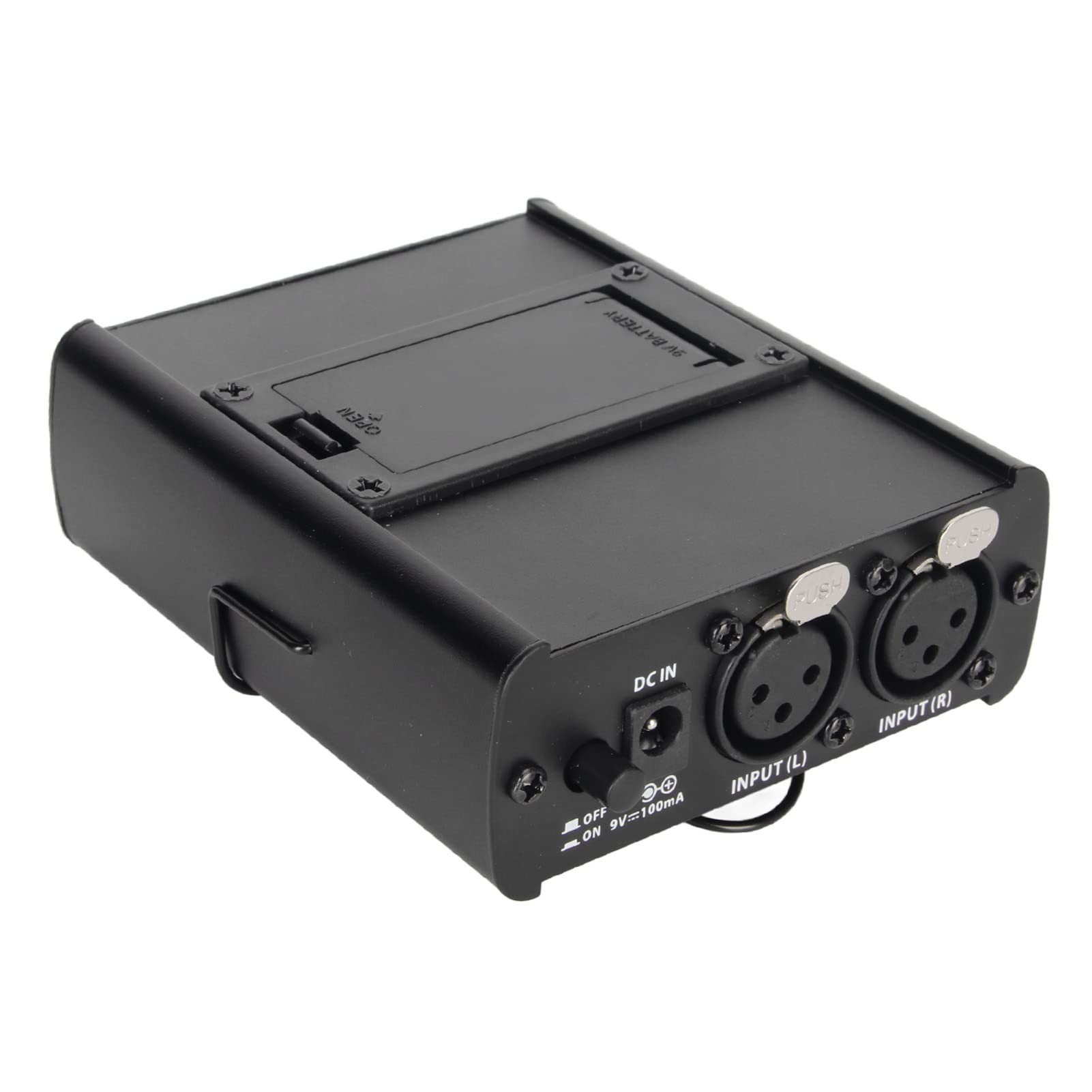 KIMISS Amplificador de Auriculares con Monitor de Oído, Mezclador Pasivo Estéreo de 2 Canales, Mezclador Portátil para Amplificador de Auriculares de Estudio