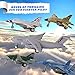 Crelloci 5 Pack Army Airplane Toys Set Military Fighter Jet Die Cast Plane Metal Aircraft Toy, Pull Back Play Vehicle Aircraft Gift for Kids Boys Girls Children 3+ Years Old