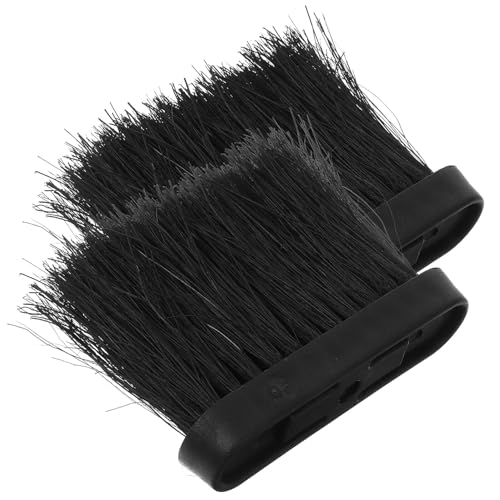 NIYANGLE 2 pièces Brosse de Cheminée Rechange Tête Large pour Nettoyage Cendres et Charbon Accessoire Pratique et Léger pour Entretien Foyer Compatible...