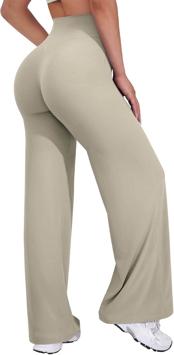 VOYJOY Straight Leggings Bottoms Wide Leg Pants for Women 29