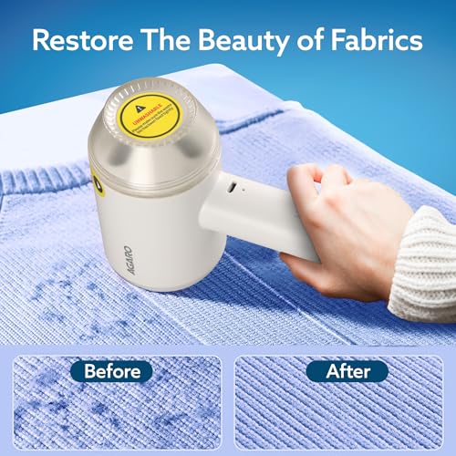 Image of AGARO Lint Remover, Electric Fabric Shaver, Rechargeable, Portable, Multi-Functional Fuzz Remover from Woollen Sweaters, Coat, Blankets, Jackets Remover, Pill Remover from Carpets, Curtain LR2001
