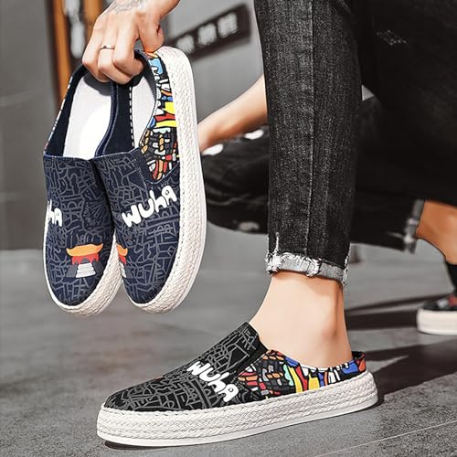 2023 Foreign Trade Men's Heel Less Half Slippers Flat Bottom Fisherman's Shoes Lightweight Mens Lace up Casual Shoes3