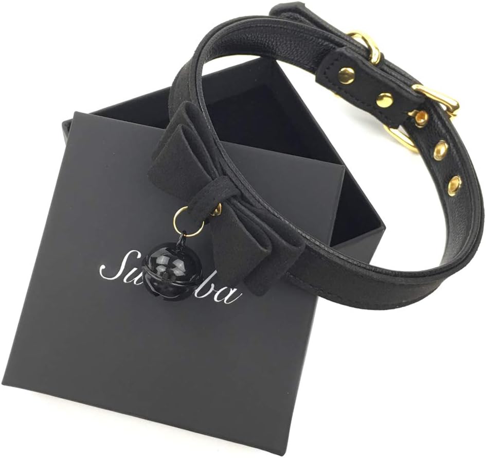 Succuba Pink Bell Choker Collar Necklace Lolita Bow Collar Cat Kitty Velvet Necklace - Image 3