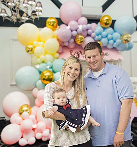 Image of Party Propz Birthday Balloons For Decoration - 115 Pcs Pastel Balloons For Birthday Decoration | Happy Birthday Balloons | Pastel Colour Balloon's For Birthday Decoration