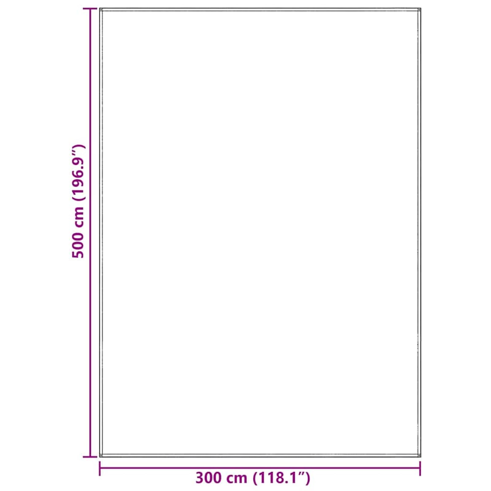 Gecheer Zeltabdeckung Hellgrau Canvas 300 x 500 cm Outdoor Zeltdeckel Vorzeltteppich Picknickdecke Camping Teppich
