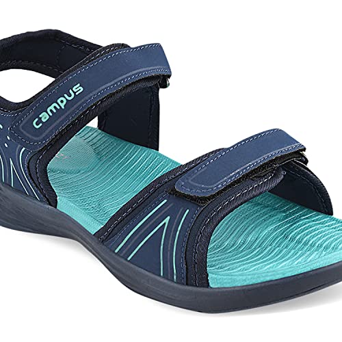 Image of Campus Women's GC-2208L (A) NAVY /S.GRN Sandal - 7UK /India 1 Pair