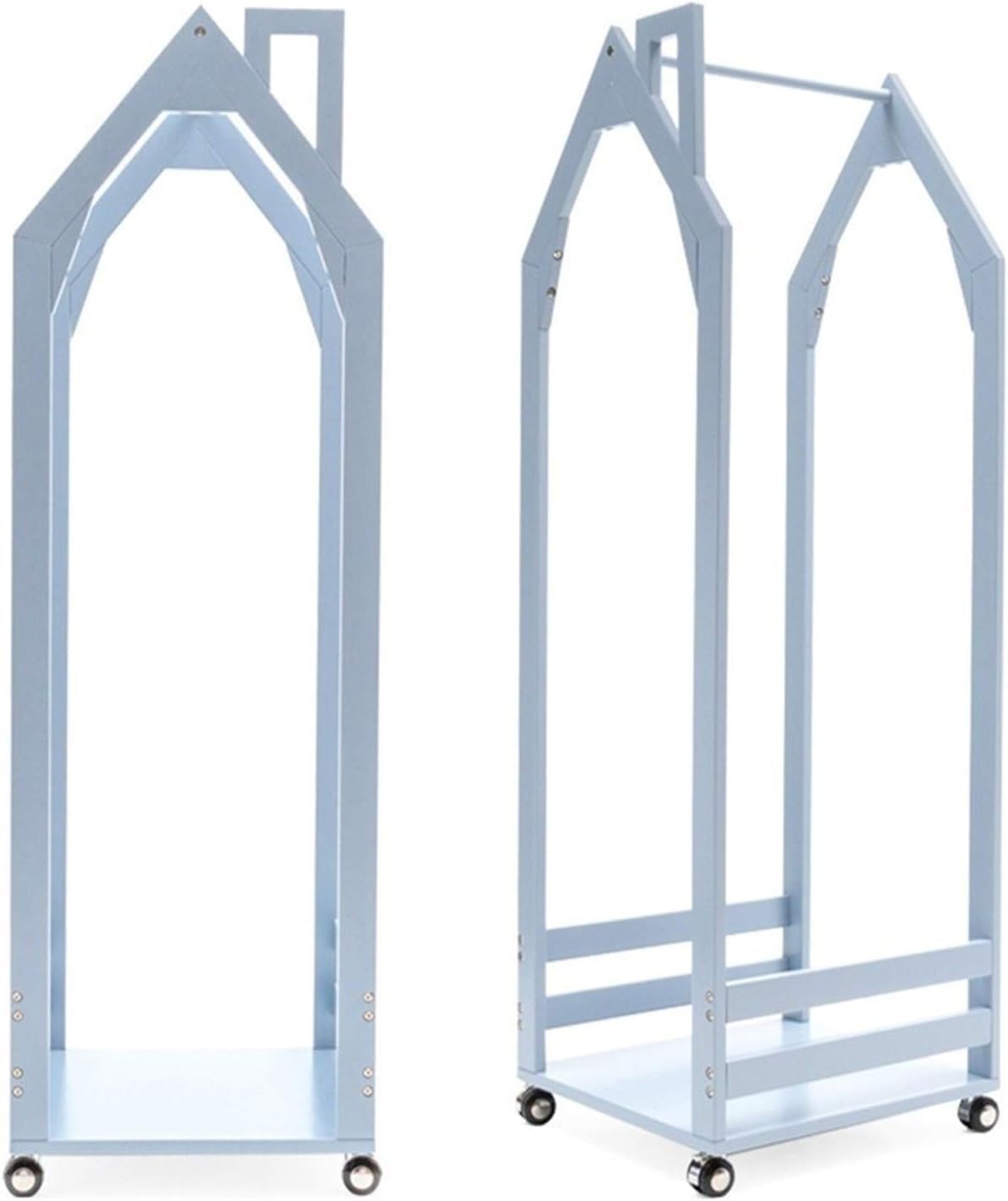 Stojak na ubrania dla dzieci, kreatywny stojak z kółkami i półką do przechowywania, nieregularny wieszak na płaszcze, sukienki, lalki, przedszkole, sklep odzieżowy (rozmiar: 15
