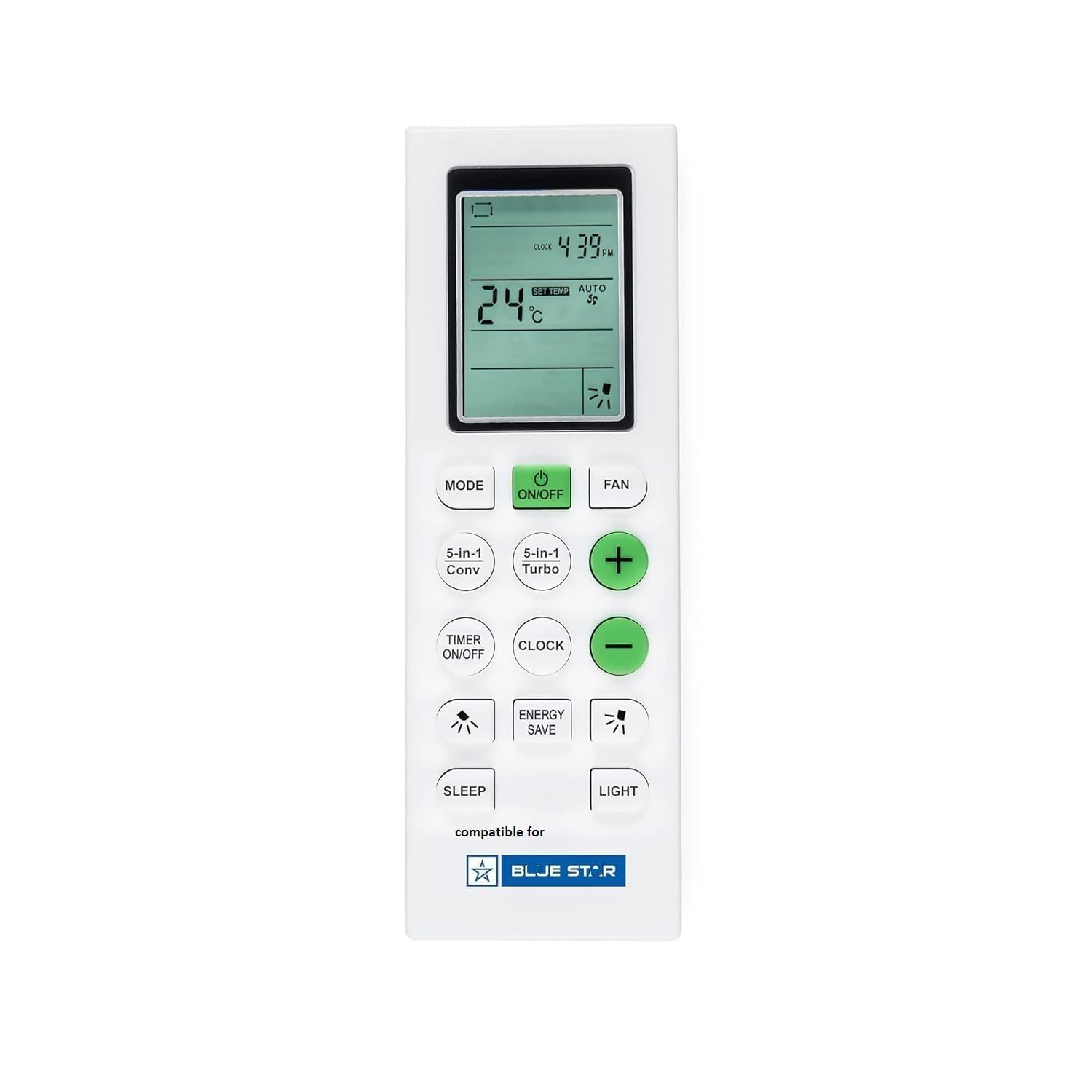 LUCRE AC Remote IC518YNU Compatible for Blue Star Ac Remote 1.5 Ton 5 Star Convertible 5 in 1 Cooling Inverter Split Air Conditioner Remote (IC518YNU, White)-image-48