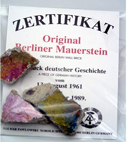 Real Piece Of The Berlin Wall With Certificate Of Authenticity - Authentic Historic German Artifact Souvenir From Europe #TOP4