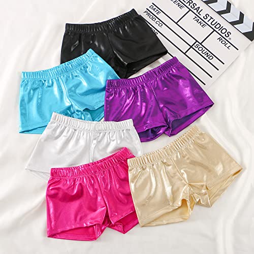 Girls Dance Short Gymnastics Athletic Shorts Sparkle Glitter Tumbling Bottoms