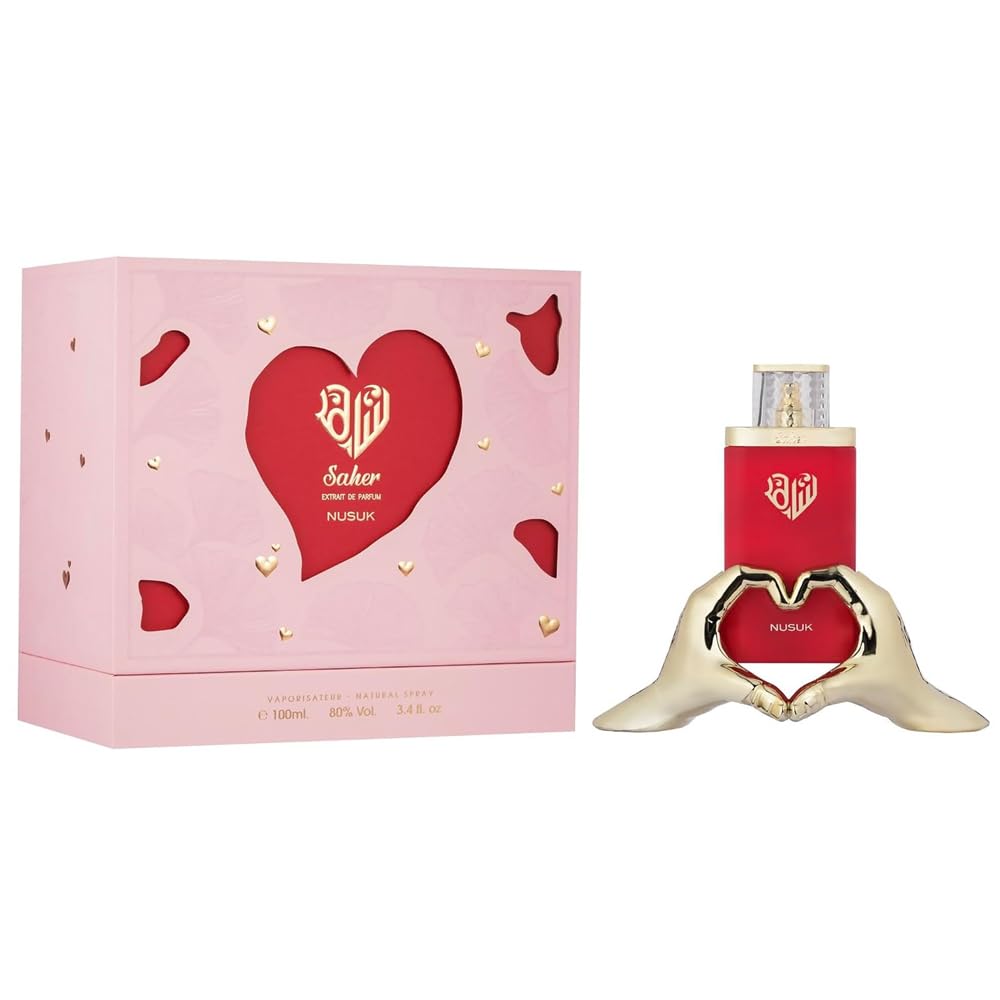 Nusuk Saher Eau de Parfum for Women - Long Lasting Luxury Perfume with Apple, Jasmine, Rose & Vanilla Notes Elegant & Sophisticated Scent For Women 100ml