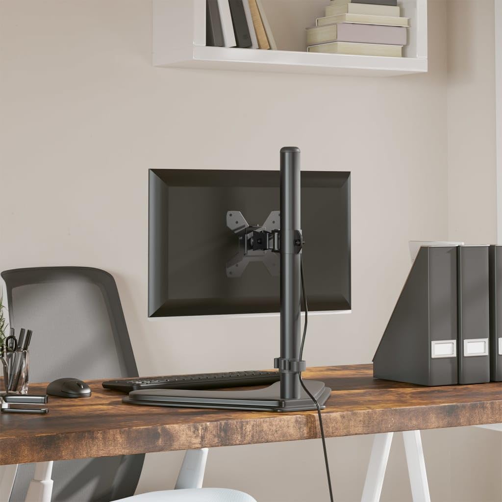 Supporto per monitor in acciaio nero VESA 75 100 mm