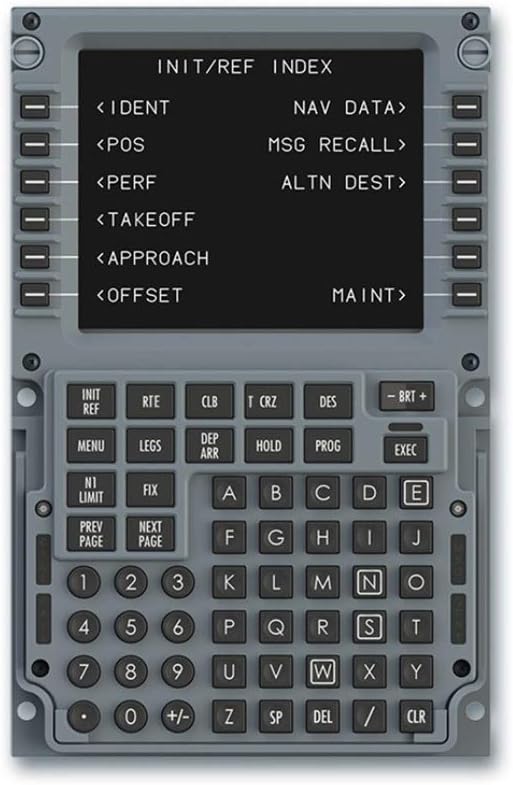 Flight Simulator Controls, Flight FMC CDU Panel, Cockpit Simulator Airplane, Flight Simulators 1:1 TFT Color Screen, Plug & Play
