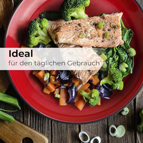 MIAMIO - Geschirrset 12 Personen/Steingut Geschirr Set 36-teilig, Tafelservice Steingut, Schüssel- und Teller Set - Spülmaschinen- und Mikrowellenfest - Le Papillon Kollektion (36 Teile Set)