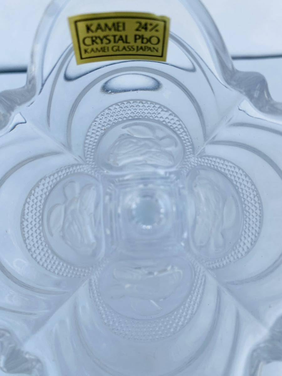Amazon.co.jp: KAMEI GLASS JAPAN 花瓶 CRYSTAL PbO カメイ 24