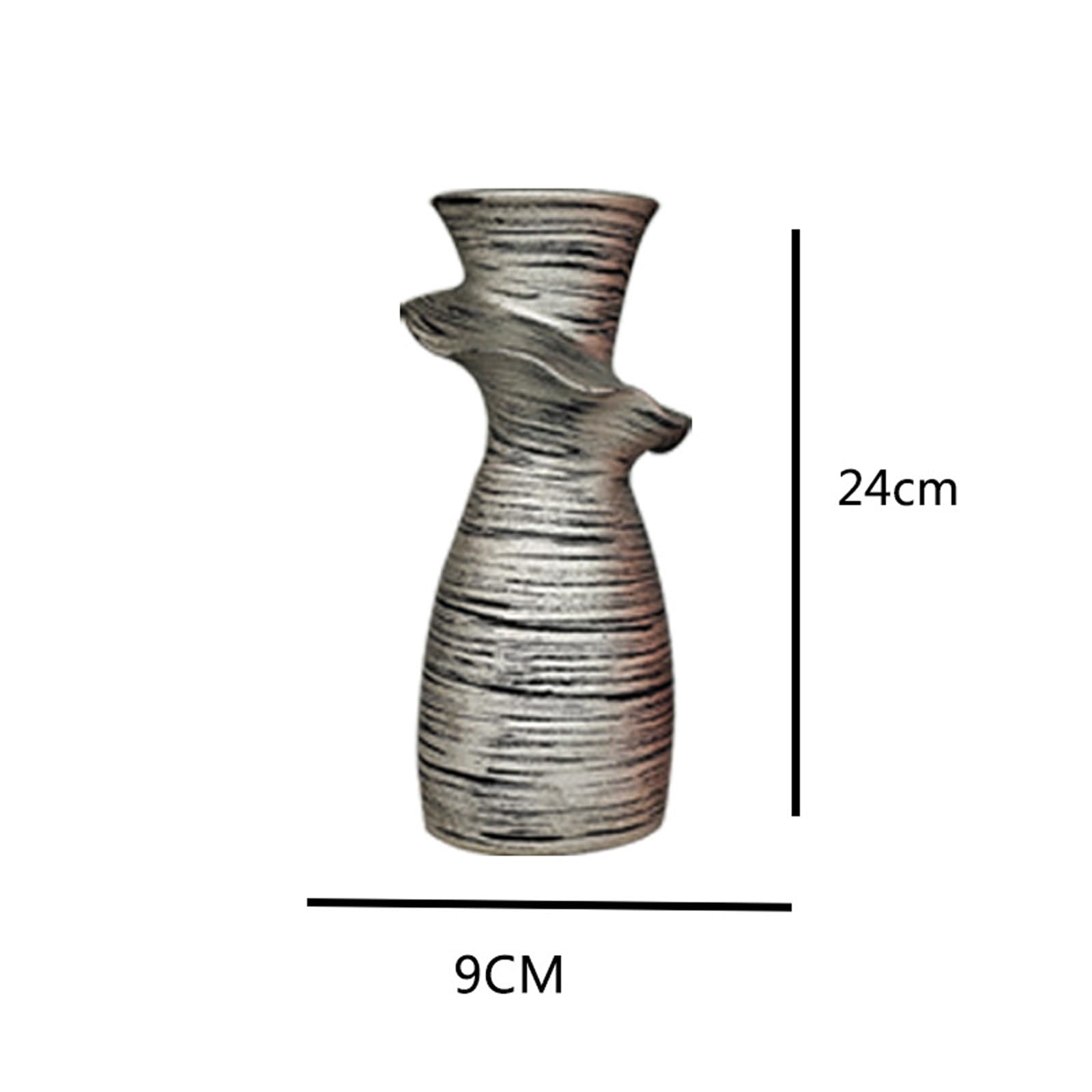 Ocynkowany ceramiczny wazon z płatkami Nadaje się do dekoracji stołu i półki, do kominka, sypialni, kuchni, stołu biurowego,Red