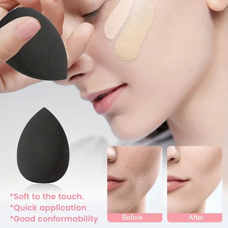 HGHDBT 36Pcs Black Makeup Brushes Set Professional Makeup Kit Multi-functional Makeup Tool Set with Facial Makeup Accessories, Foundation Makeup Brush Kit Eye and Face Make up Brushes & Tools - Image 6