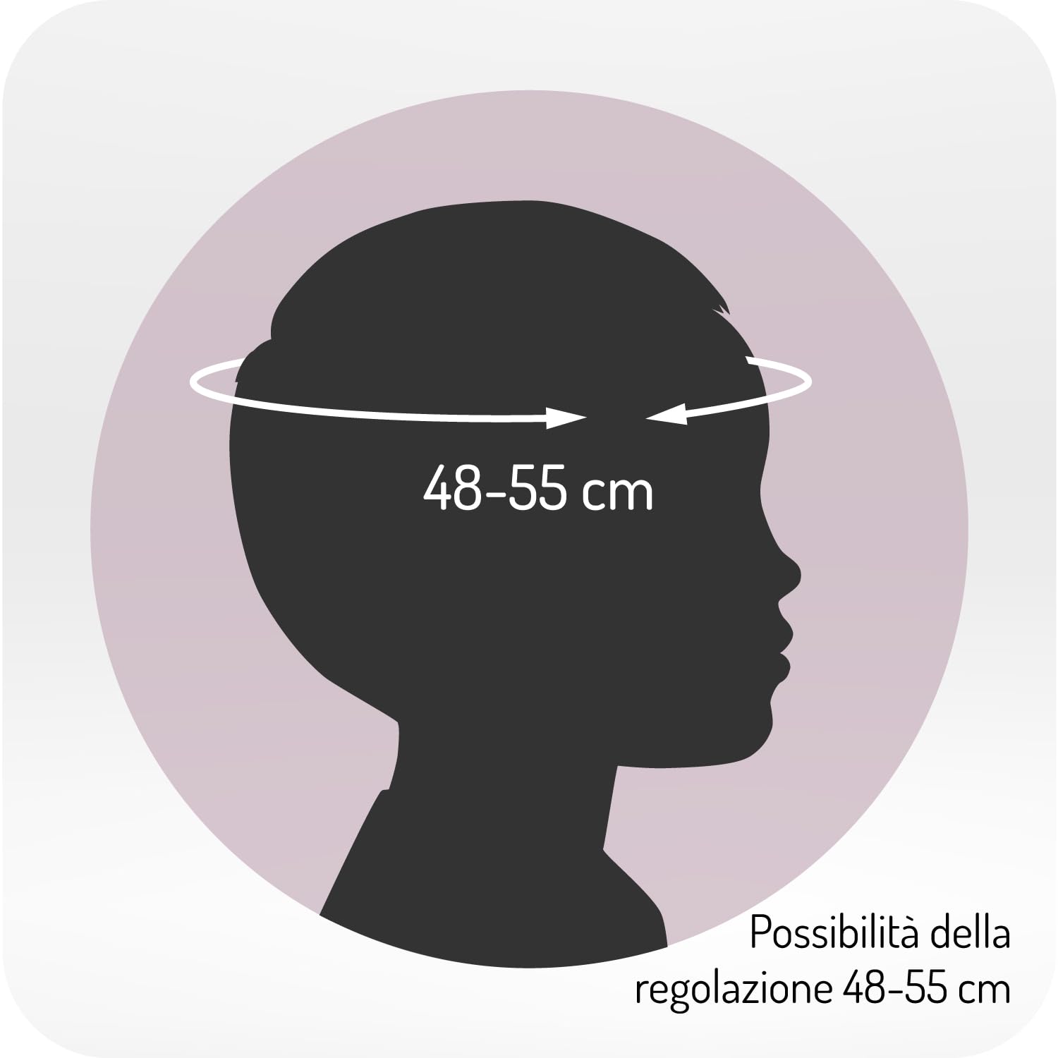 MoMi MIMI Casco per bambini regolabile, circonferenza testa 48-55 cm (1-4 anni), casco da bicicletta per bambini resistente agli urti e agli impatti, 11 prese d'aria, imbottitura in schiuma