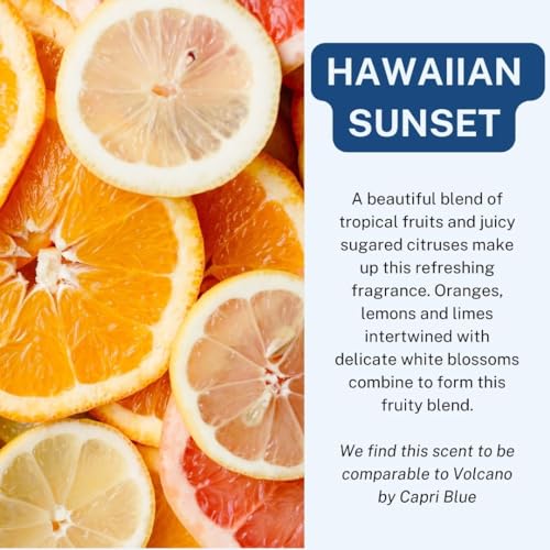Image of CANDECraftCo Car Air Hanging Fragrance Oil, Car Auto Freshener for Essential Oils, Scents Fragrance Aromatherapy Automobile Diffuser, Long Lasting (Hawaiian Sunset)