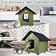 Beheiztes Katzenhaus, Katzenhaus Outdoor Winterfest Wasserdicht mit erhöhtem Sockel, faltbares Katzenhaus für Wildkatzen, Gemeinschaftskatzen und kleine Hunde (Grün)