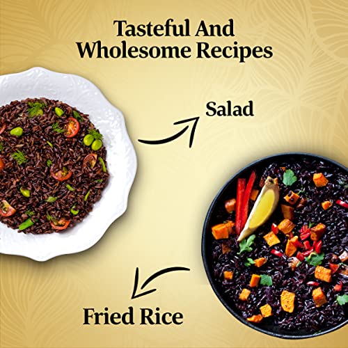 Image of Daawat Black Rice Immuno Plus 1KG Pack - Superfood with High Protein, Rich Antioxidants, Minerals & Low Fat - Whole Grain (Pack of 3)