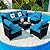 TINKLE WELL 7-Piece Modular Outdoor Sectional Patio Furniture Set – PE Rattan Wicker Conversation Set with Cushions for Balcony, Lawn, and Garden
