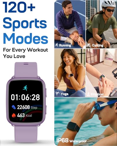 Image of MorePro Fitness Tracker with 24 /7 Heart Rate & Blood Pressure Monitor, Blood Oxygen & Sleep Tracker, Smart Watch with Step Calorie Counter, IP68 Waterproof Activity Tracker for Women Men Android iOS