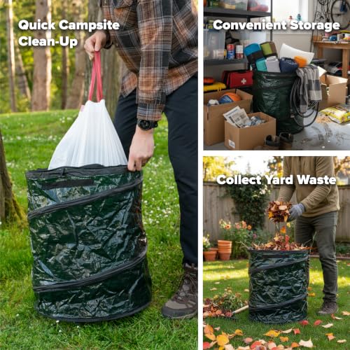 Image of Coghlan's Pop-Up Lightweight Trash & Recycle Can - Collapsible Dual-Purpose Bin for Camping, RV, and Travel - Durable, Compact, and Easy to Store - 29.5 Gallon