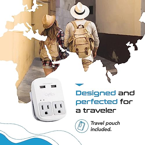 Ceptics Safest Travel Adapter Kit, Dual USB for iPhone, Chargers, Cell Phones, Laptop Perfect for Travelers - 3.6A with Qc. 3.0 Charge Faster - Image 6