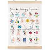 FDHSPAAM Speech Therapy Alphabet Wall Art Decor, Speech Therapy Classroom Decor, SLP Alphabet Educational Wall Art Posters for Classroom Therapist School Counselor Office Home, 12x16 Inch