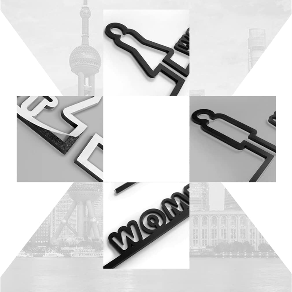 Amazon Co Jp トイレ 男女 案内 プレート サイン 表示看板 男性と女性トイレの矢印サイントイレ おしゃれ 突き出し トイレ サイン マークドアプレート サイン洗面所 化粧室 ウォールショップの装飾 02 ブラック 文房具 オフィス用品