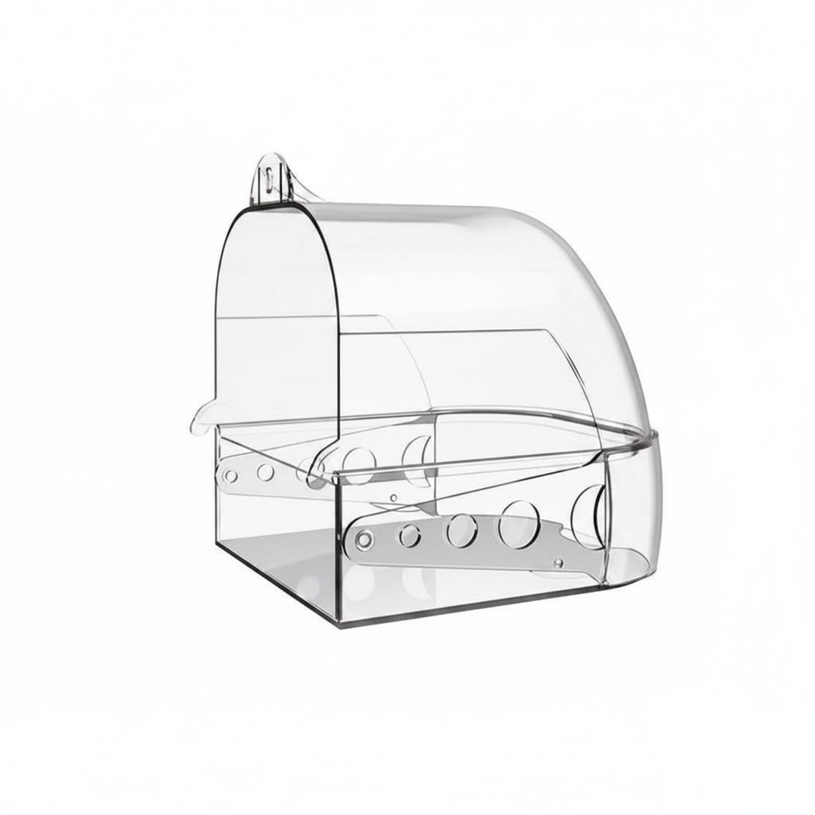 BNF®Crested Gecko Bath Tub, Transparent Amphibian Container, Easy Clean, Anti-Escape, Thickened PC Material, Clear Bathtub for Reptiles-image-42
