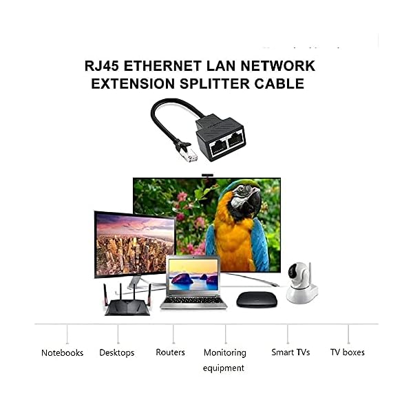 LAN Splitter 1 auf 3.RJ45 Ethernet Splitter 1 to 3 Cable Adapter for Ethernet Cat5, Cat5e, Cat6, Cat7 LAN Ethernet… – Bild 8