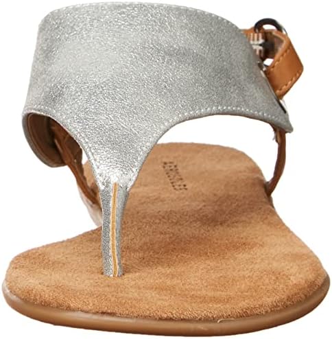 Aerosoles Womens IN CONCHLUSION Flat Sandal Silver Metallic 12 | Image 1