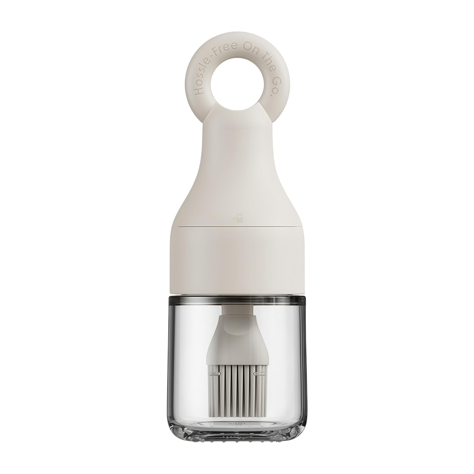 SXRQ Temperatures Resistant Silicone Basting Tool with Glass Container Ergonomic Oil Brush and Dispenser Set Silicone Oil Brush Dispenser