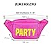 SoJourner Pink Party Fanny Pack - Neon Packs for men, women | Cute Waist Bag Fashion Belt Bags rave festival