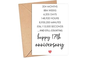 Personalized 17th Wedding Anniversary Card