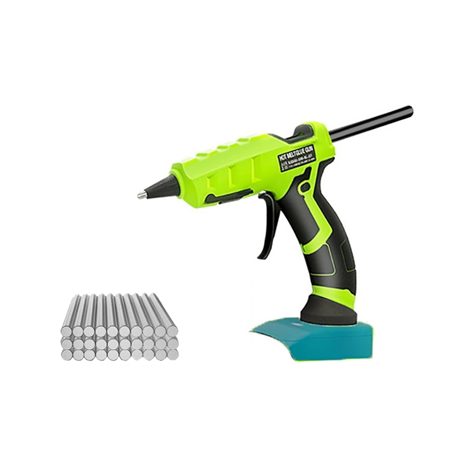 Bezprzewodowy Elektryczny Pistolet Do Klejenia Na Gorąco Z 30 Sztuk 7mm Klej W Sztyfcie Zestaw DIY Spawanie Hot Wiatrówka Do Baterii Pistolet Do Klejenia Na Gorąco Szerokie Zastosowanie(C2)