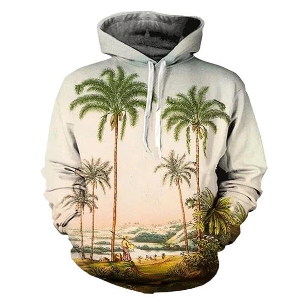 Sweat à capuche imprimé 3D plage pour prolonger l'esprit de vacances toute l'année