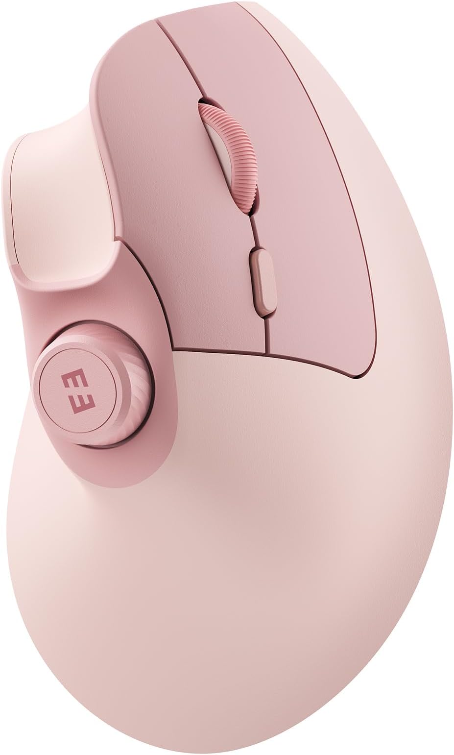 Wireless Ergonomic Mouse, Rechargeable Vertical Mouse, Silent Mouse with Volume Button, Multi-Devices (2*Bluetooth and USB), 3 Adjustable DPI for PC, Computer, Laptop, MacBook (Pink)