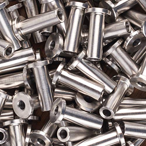 20-Pcs Stainless Steel Protector Sleeves for Cable Railing Kit Hardware Which with Wood Post (1/8-inch)