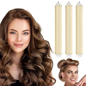 LOPHE Heatless Hair Curler, Heatless Curls Blowout Rods Hoofdband voor alle haartypes, Zachte haarrollers met haak