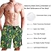 visesunny Green Cacti Desert Plant Print Men's Beach Shorts Swim Trunks Sports Bathing Suits with Mesh Lining