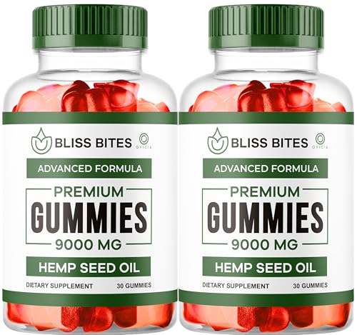(2 Pack) Bliss Bites Gummies, Official Bliss Bite Gummy Formula Reviews, 60 Gummies for 2 Months