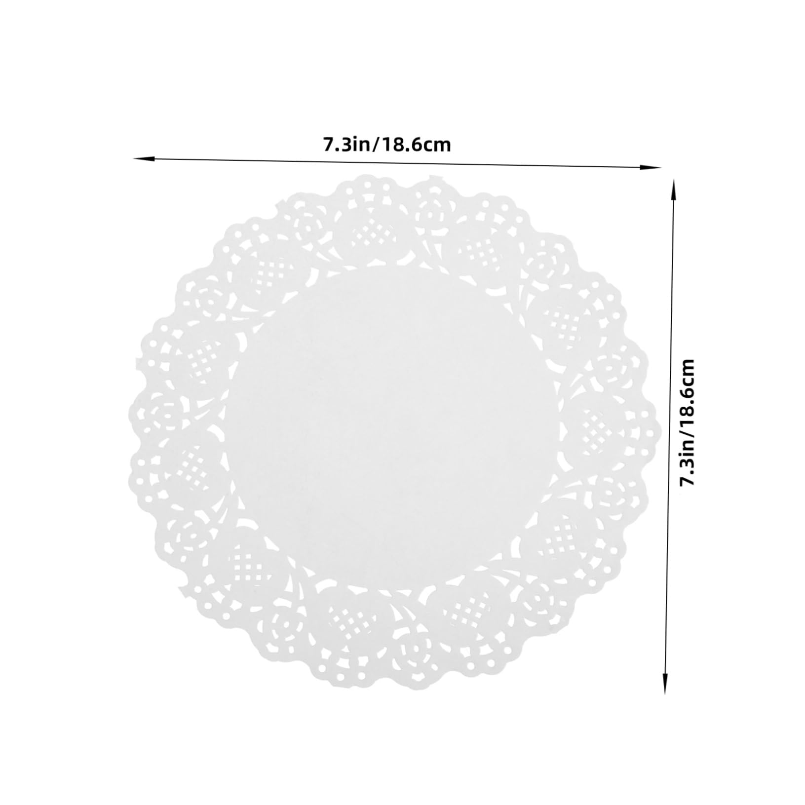 UTHCLO Paper Lace Placemats 150pcs Round Paper Doilies Oil Absorbent Coasters for Dessert Trays