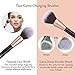 Makeup Brushes, Anjou 16pcs Makeup Brush Set, Premium Cosmetic Brushes for Foundation Blending Blush Concealer Eye Shadow, Cruelty-Free Synthetic Fiber Bristles, PU Leather Roll Clutch Included, Rose