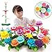 QHTOY DHSM Children's Toy Set Flower Building Toy Garden Building Block Toy Girl Boy 46 PCS Educational Toy Creative and Revival 3 Years Old and Above Bouquet Flower Arrangement Educational Toy Set