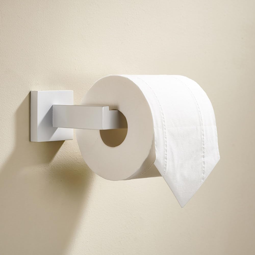 Bathroom Hardware Sets White Toilet Paper Holder Towel Rack Robe Hook Bath Hardware Sets Accessories Wall Mount,MK Clothes Hook (Mk Paper Holder)