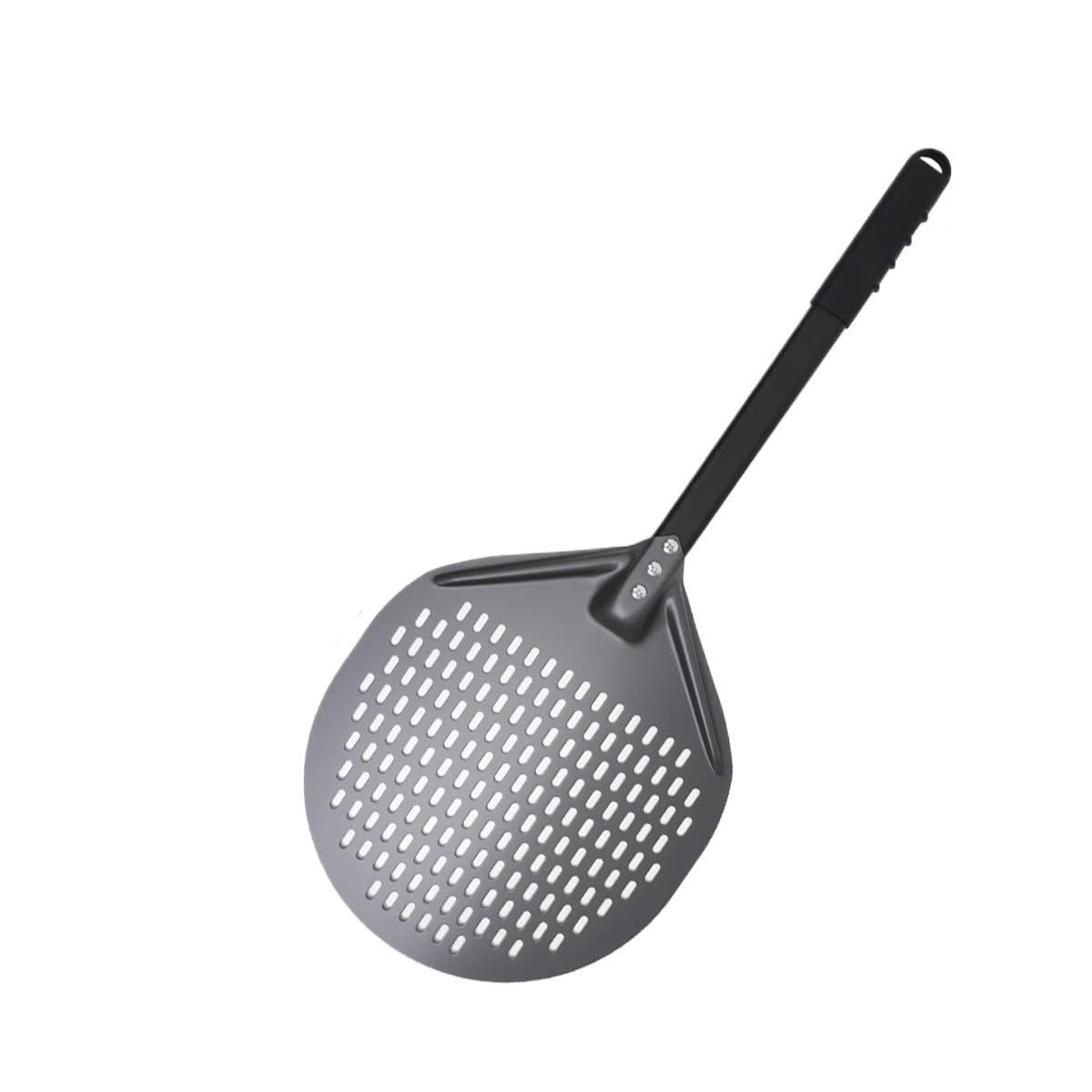 WANGSHAOWEI Pizza ​Paddle 12 Inch Aluminum Perforated Pizza Shovel Peel With Detachable Handle Nonstick Oven Baking Paddle Spatula Turners Accessories(12 inch 69cm)